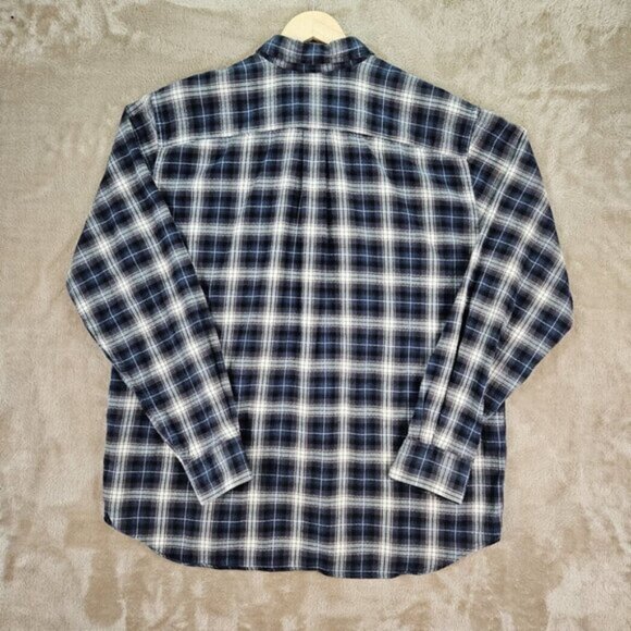 Eddie Bauer Button-Down Shirt Plaid Long Sleeve Big and Tall Mens Sz XLT Outdoor - Picture 3 of 10